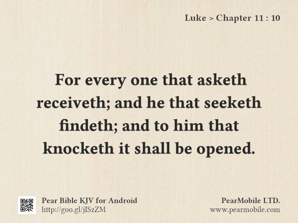 Luke, Chapter 11:10